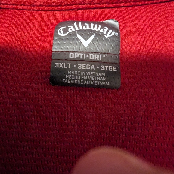 Callaway Golf or Polo shirt. 3XL.  100% polyster. Opti Dri. - Picture 5 of 8